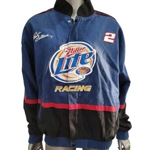 100B. Vtg. Nascar Miller Lite Racing Jacket Rusty Wallace - Size Medium